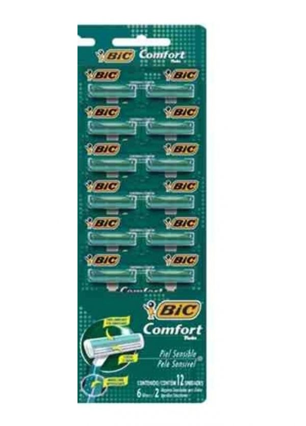 Combo Bic Comfort 2 X 12Un ( 9 + 3 Gratis)