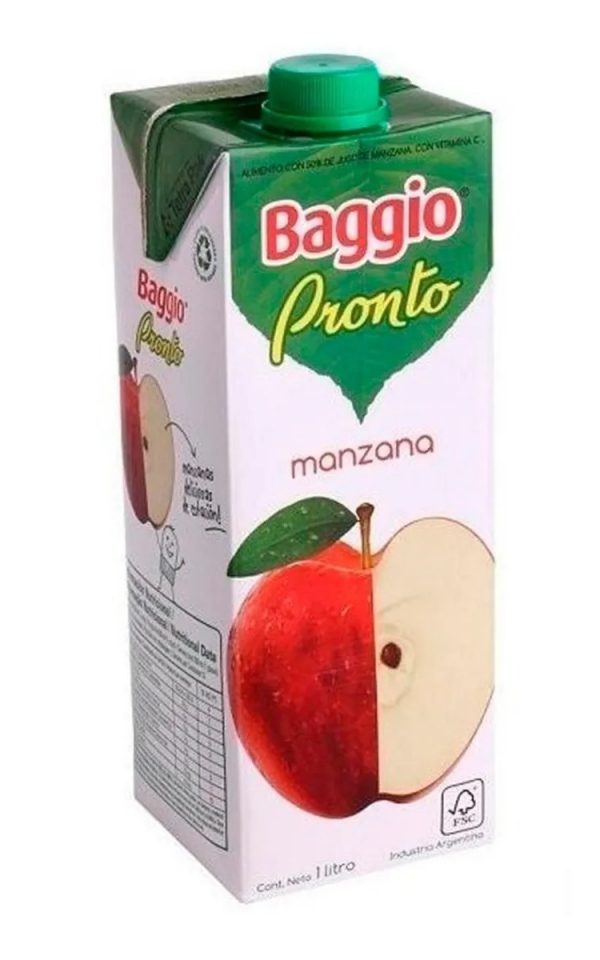 Jugos Pronto Baggio Manzana 1Ltr