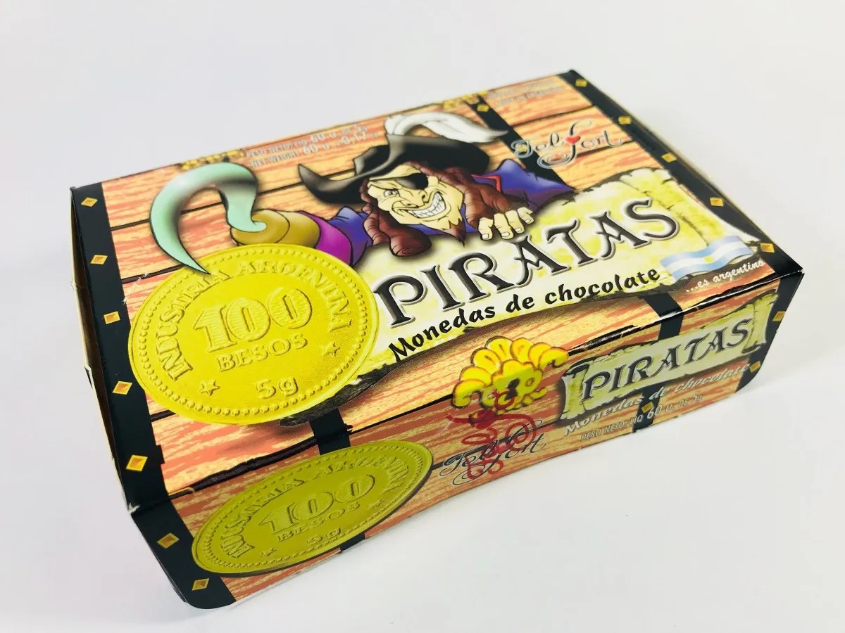 Monedas de chocolate Piratas Felfort caja 60 unidades